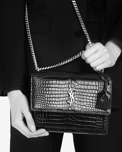 crocodile ysl bag